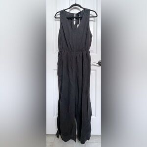 Universal Thread V-Neck Open Back Linen Jumpsuit with Pockets - NWT